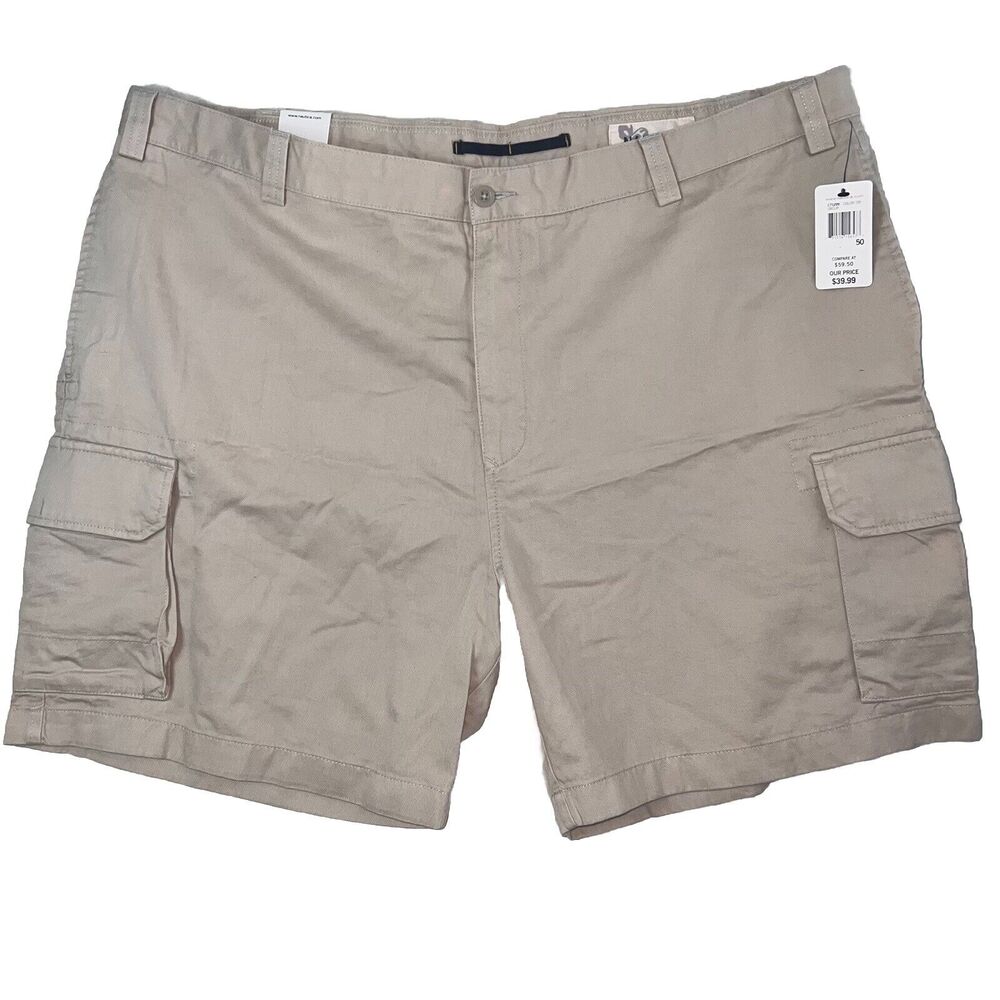 Chaps Men’s Cargo Shorts Flat Front Size 50 Color Tan NWT